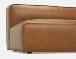 MONTE 100% leather classic loveseat sofa