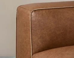 MONTE 100% leather classic loveseat sofa
