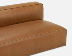 MONTE 100% leather classic loveseat sofa