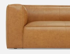 MONTE 100% leather classic 3-seater sofa