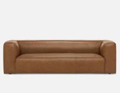MONTE 100% leather classic 3-seater sofa