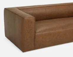 MONTE 100% leather classic 3-seater sofa