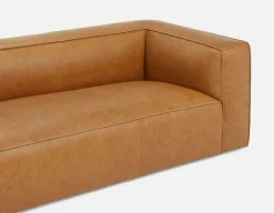 MONTE 100% leather classic 3-seater sofa
