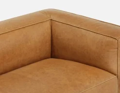 MONTE 100% leather classic 3-seater sofa