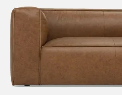 MONTE 100% leather classic 3-seater sofa