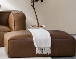 MONTE 100% leather ottoman
