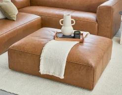 MONTE 100% leather ottoman