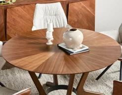 MORELLA mid-century modern 137 cm round dining table