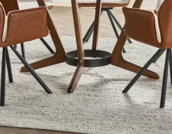 MORELLA mid-century modern 137 cm round dining table