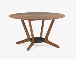 MORELLA mid-century modern 137 cm round dining table