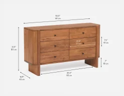 MUMBAI 6-drawer dresser