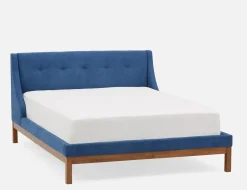 MUROL mid-century modern tufted upholstered wingback queen size bed