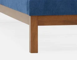 MUROL mid-century modern tufted upholstered wingback queen size bed