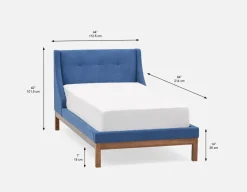 MUROL tufted upholstered wingback twin size bed