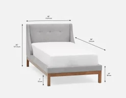 MUROL tufted upholstered wingback twin size bed