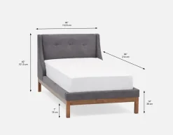 MUROL tufted upholstered wingback twin size bed