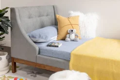 MUROL tufted upholstered wingback twin size bed