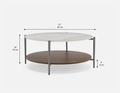 NAIROBI ceramic coffee table 94 cm