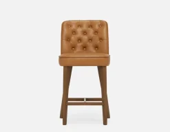 NELA 100% leather counter stool 66cm