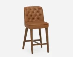 NELA 100% leather counter stool 66cm