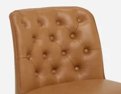 NELA 100% leather counter stool 66cm