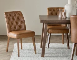 NELA 100% leather vintage dining chair