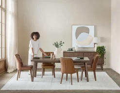 NELA 100% leather vintage dining chair