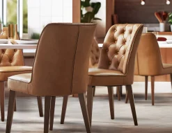 NELA 100% leather vintage dining chair