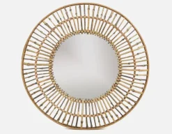 NELIA mirror with bamboo frame 71 cm