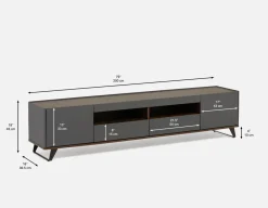 NIKITA contemporary media unit 200 cm