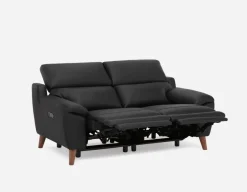 NILLIE 100% leather power recliner contemporary loveseat