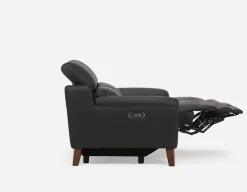 NILLIE 100% leather power recliner contemporary loveseat
