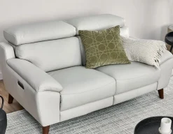 NILLIE 100% leather power recliner contemporary loveseat
