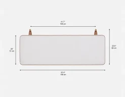 NINA minimalistic suspended double headboard