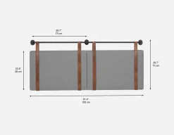 NINO modern suspended double headboard