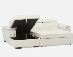 ODETTE contemporary left-facing sectional sofa-bed with storage