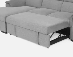 ODETTE contemporary left-facing sectional sofa-bed with storage