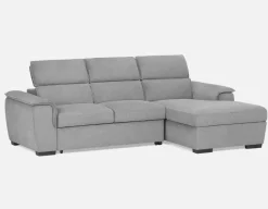 ODETTE contemporary left-facing sectional sofa-bed with storage