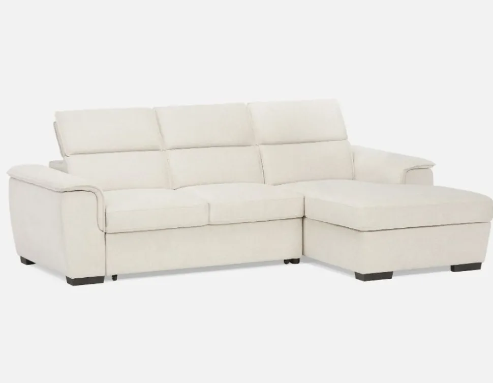 ODETTE contemporary right-facing sectional sofa-bed with storage