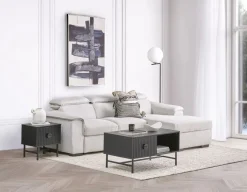 ODETTE contemporary right-facing sectional sofa-bed with storage