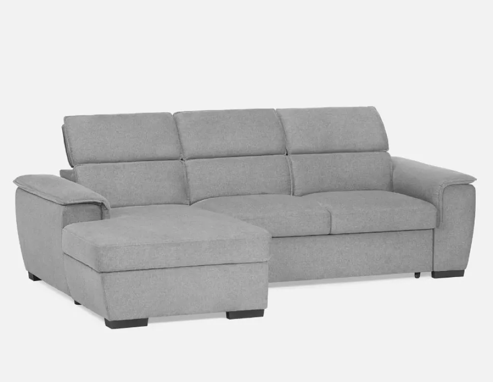 ODETTE contemporary right-facing sectional sofa-bed with storage