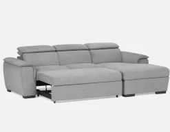 ODETTE contemporary right-facing sectional sofa-bed with storage