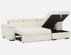 ODETTE contemporary right-facing sectional sofa-bed with storage