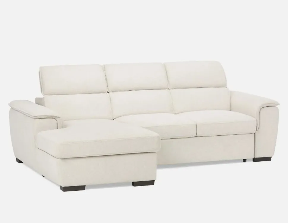 ODETTE contemporary right-facing sectional sofa-bed with storage