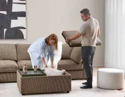 OLISA contemporary coffee table ottoman