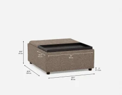 OLISA contemporary coffee table ottoman