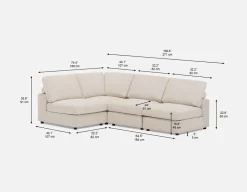 OLISA 4-pc modular interchangeable sofa