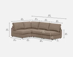 OLISA 4-pc modular interchangeable sofa