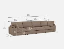 OLISA 4-pc modular interchangeable sofa