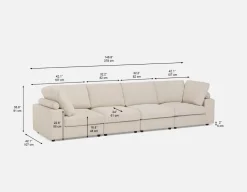OLISA 4-pc modular interchangeable sofa